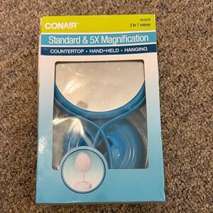 Conair Blue Vanity Mirror with Standard & 5X Magnification
